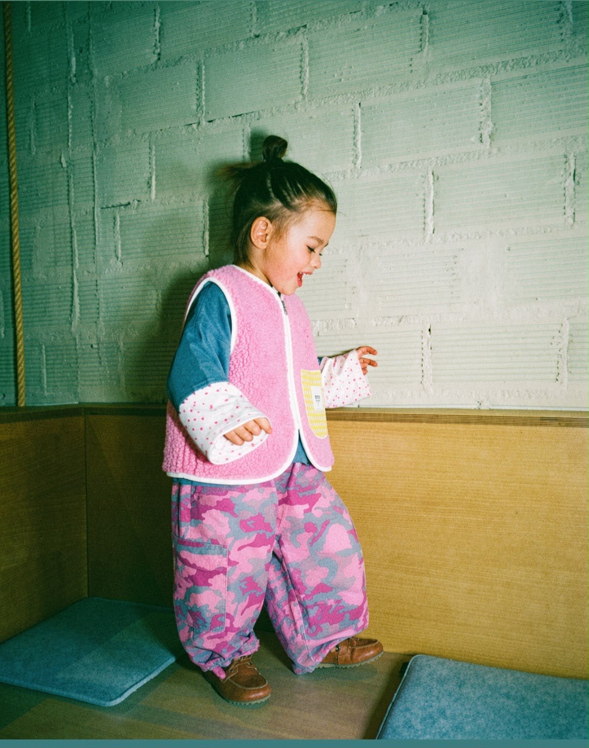 Bita Vest Reversible Rosa/Amarillo - Bita Tinywear