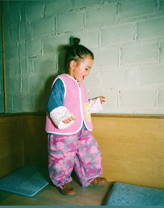 Bita Vest Reversible Rosa/Amarillo - Bita Tinywear