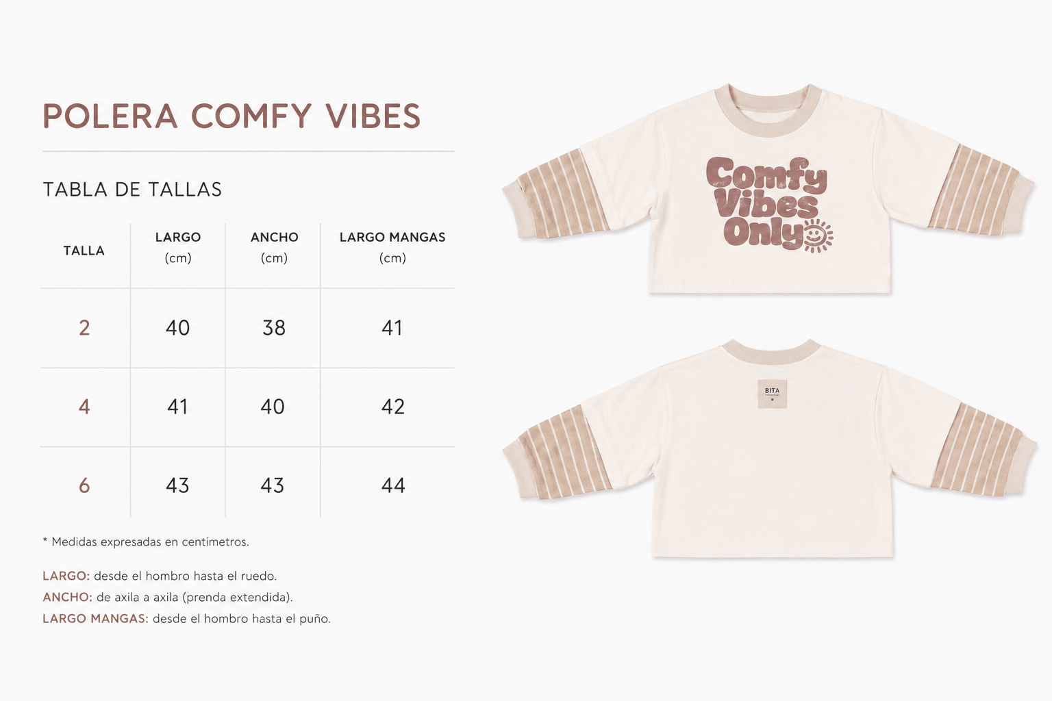 Comfy Vibes - Manga larga - Bita Tinywear
